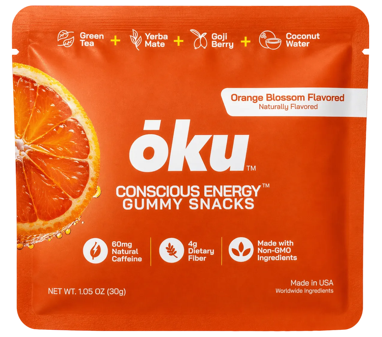 ōku Energy Gummies | Orange Blossom Flavor Gummy – ōku
